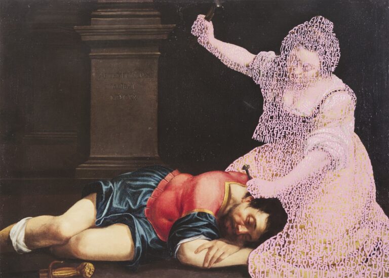 POURING PAINT TRIPTICH CONTD. – ADDING WORDS – TO WRITE OR TO THREAD?HOW?